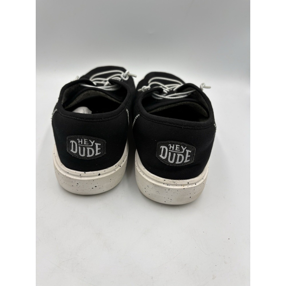 HEYDUDE Cody M Sport Mesh Black White Lace-Up Sneaker Mens 10 40391-001 - Picture 4 of 15